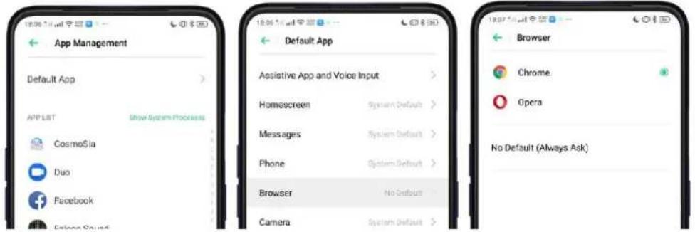 Realme V23 - Manage Default App - 1