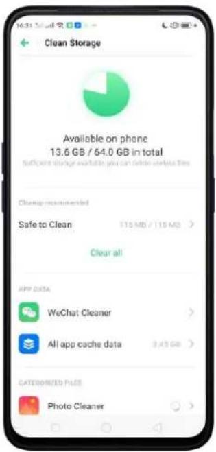 Realme V23 - One-click Cleanup - 4