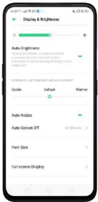 Realme V23 - Adjust the Screen Brightness and Color Temperature - 3