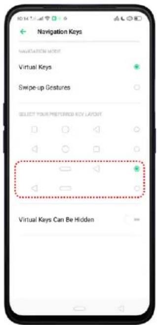 Realme V23 - Added 2 Options on your Preferred Key Layout on the Navigation Keys - 1