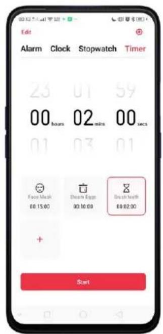 Realme V23 - Customizing Timer - 7