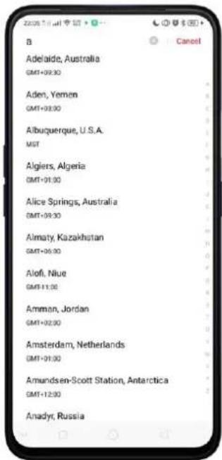 Realme V23 - Add and view clocks for locations around the world - 2