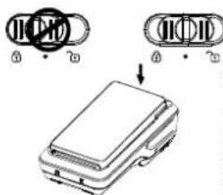 Diagram showing two labeled circular objects with symbols, one above and one below, connected by an arrow indicating direction.