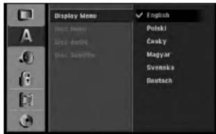 Display Menu English Polski Casky Magyar Svenska Deutsch