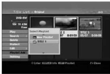 LG RH2T7C - Legge til ytterligere titler/kapitler i spillelisten VR RAM- - 1