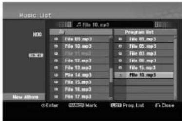 Music List NDO Program List File 01.mp3 File 05.mp3 File 03.mp3 File 08.mp3 File 15.mp3 File 10.mp3 File 14.mp3 File 15.mp3 File 16.mp3 File 17.mp3 New Album Eater Mark Prog List S Close