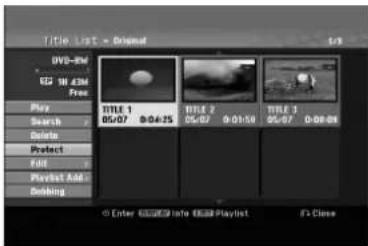 Title 1.05 - Default DVD-EN EG 1M A3M Free Play Search Delete Protect Fill Playset Add Delisting TITLE 1 05/07 0:04:25 TITLE 2 05/07 0:01:56 TITLE 3 05/07 0:08:06 © Enter GB202034a EEA Playlist F-Close