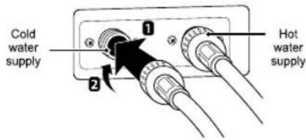 LG W5J6AM0WW - Connecting Hose to Appliance - 1