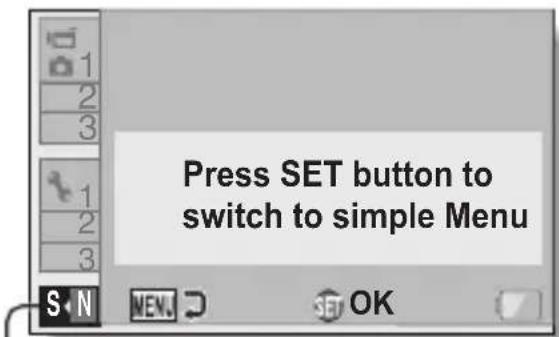 SANYO Xacti VPC-CS1TA - Select the operating mode icon, and press the SET button. - 2