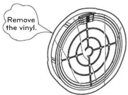 Remove the vinyl.