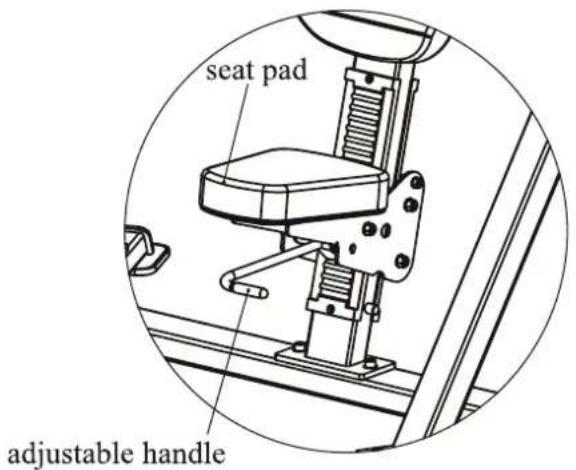 seat pad adjustable handle