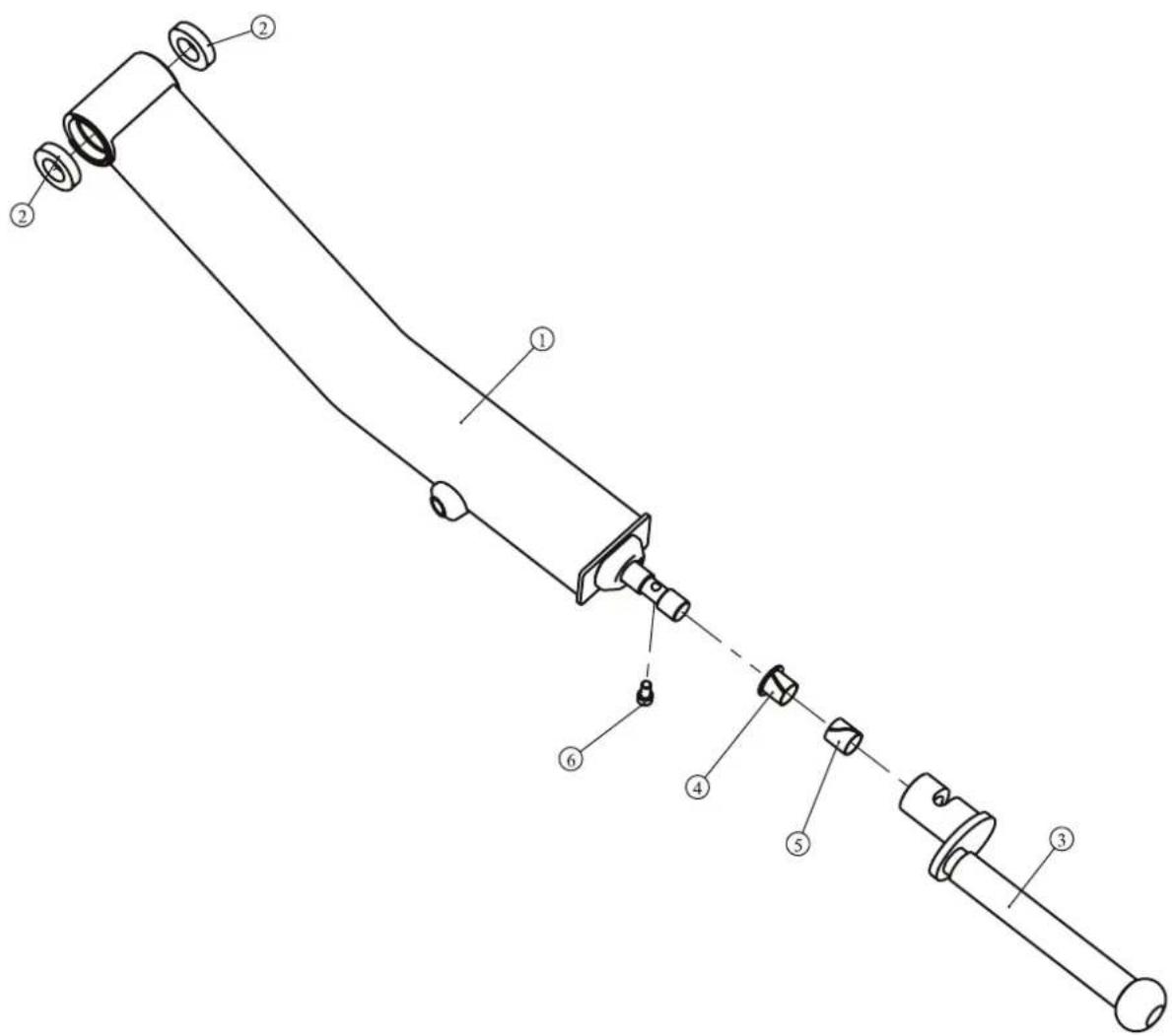 Technical diagram of a mechanical assembly with numbered components for identification