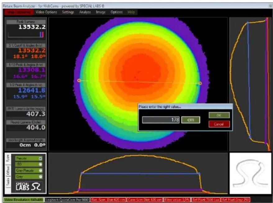 MARTIN Fixture Beam Analyzer - Setting up a length reference - 1