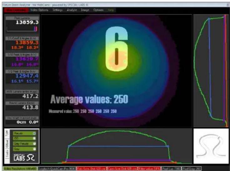 MARTIN Fixture Beam Analyzer - Setting up a reference for luminous intensity values - 4