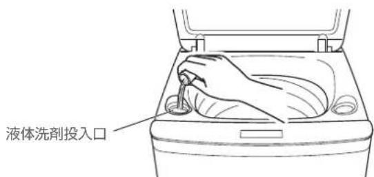 HAIER JW-HD100A - 液体洗剤投入口にすすぎ1回の設定を推奨されている洗剤を入れる - 1
