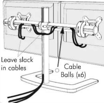 Leave slack in cables Cable Balls (x6)