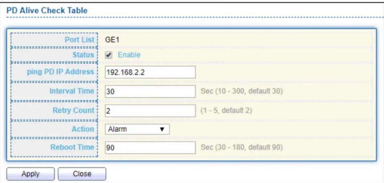 Edimax GS-5416PLC - IV-4-5 PD (Powered Device) Alive Check - 1