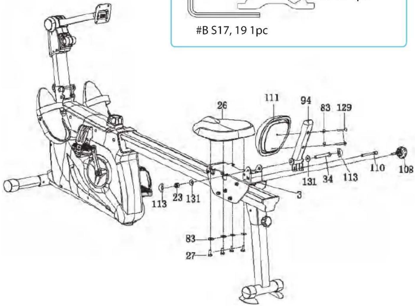 #B S17, 19 1pc 26 111 94 83 129 131 34 113 110 108 3 83 27 113 23 131