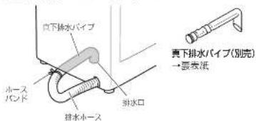HAIER JW- K70M - 排水口が本体の真下にある場合 - 1