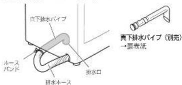 HAIER JW-K60M - 排水口が本体の真下にある場合 - 1