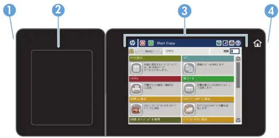 HP Color LaserJet Managed MFP M775 - コントロール パネル - 1