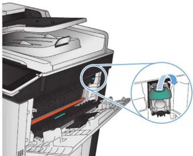 HP Color LaserJet Managed MFP M775 - 排紙ビン付近の紙詰まりを取り除く - 3