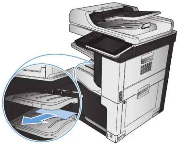 HP Color LaserJet Managed MFP M775 - 排紙ビン付近の紙詰まりを取り除く - 1