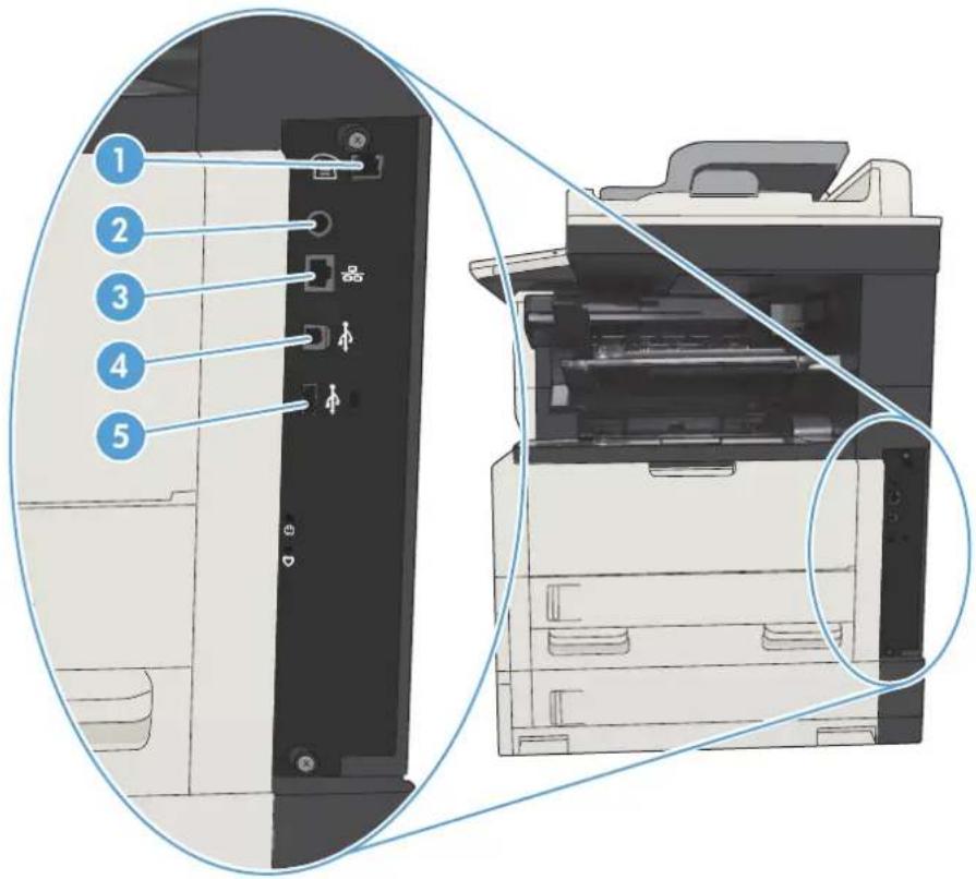 HP LaserJet MFP M725 - 製品の右前面図 - 4