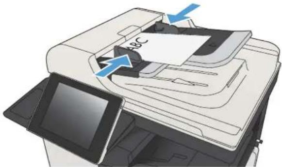 HP LaserJet MFP M725 - スキャンした文書をネットワーク フォルダに保存する - 1