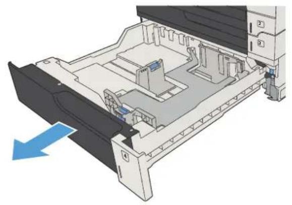 HP LaserJet MFP M725 - 枚トレイへの用紙のセット - 1