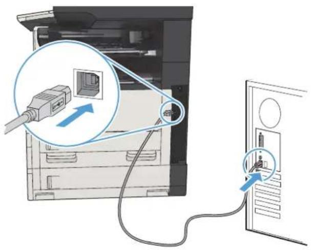 HP LaserJet MFP M725 - USB ケーブルを使ってプリンタをコンピュータに接続してソフトウェアをインストールする (Mac OS X) - 1