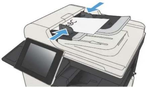 HP LaserJet MFP M725 - スキャンした文書をプリンタのメモリ内のフォルダに保存する - 1