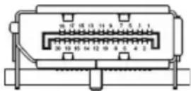 ACER XZ272UP - 20-pinners signalkabel for fargeskjerm - 1