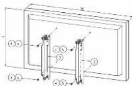 Technical diagram of a rectangular frame with labeled components and directional arrows indicating assembly or movement.