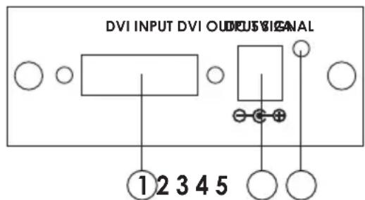 DVI INPUT DVI OUTPUT SIGNAL ① 2 3 4 5
