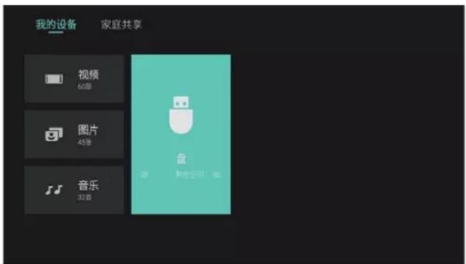 我的设备 家庭共享 视频 60部 图片 45张 音乐 32张 盘 游戏空间 装
