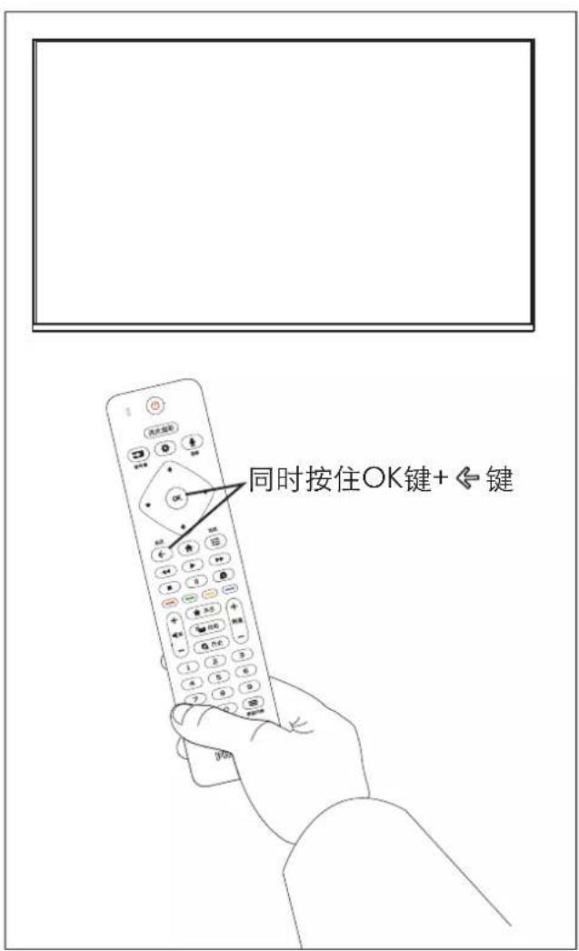 同时按住OK键+←键