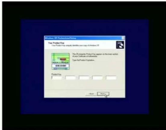 Windows XP Professional Settings User Product Key Use Product Key simply identify your copy of Windows XP The 25 character Product Key appears on the latest version of your Committee of Cybersecurity Type for Product Options Product Key: Back Next