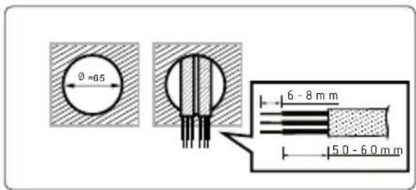 Ø=65 6 - 8 mm 50 - 60 mm