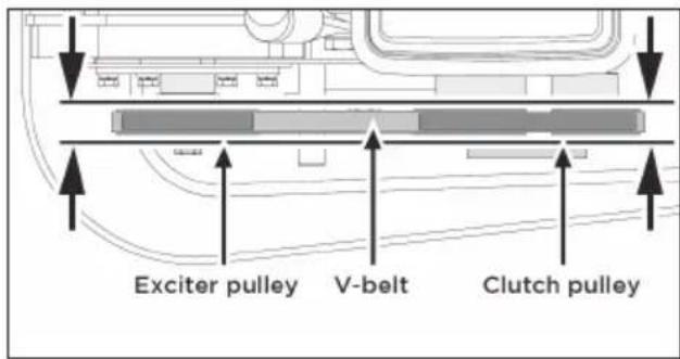 Exciter pulley V-belt Clutch pulley