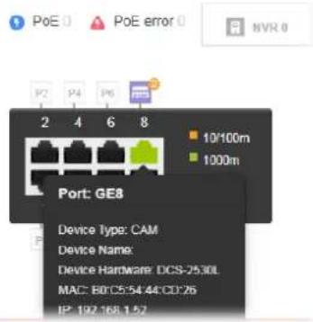Draytek VigorSwitch P1085 - III-1-1 Status - 2