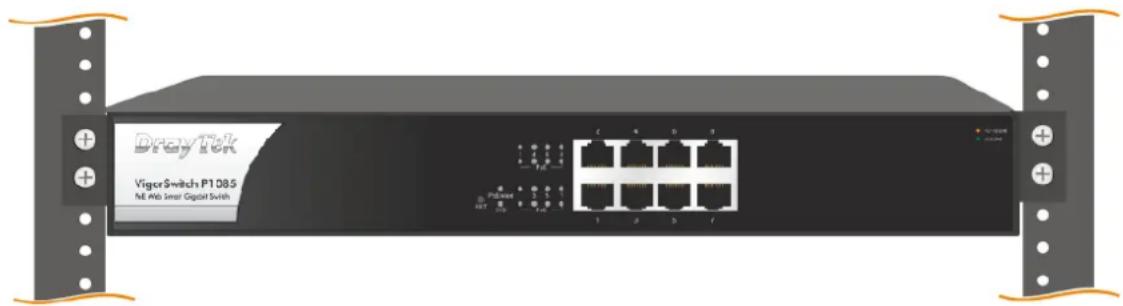 Draytek VigorSwitch P1085 - Case 4: Rack-mount Installation - 1