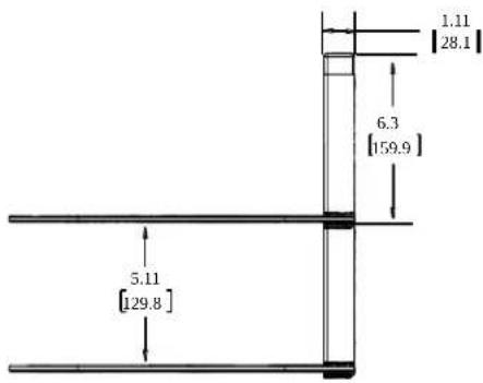 SANUS SOA-AVS1 - Dimension Specifications in. [mm] - 4