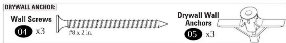 SANUS SOA-AVS1 - Supplied Parts and Hardware - 4
