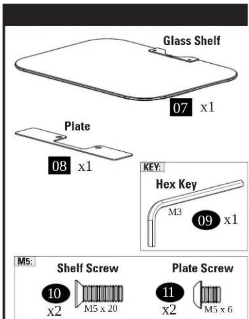 SANUS SOA-AVS1 - Supplied Parts and Hardware - 5