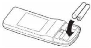 FUJITSU AUTG09LVLB - Press and slide the battery compartment lid on the reverse side to open it. - 1