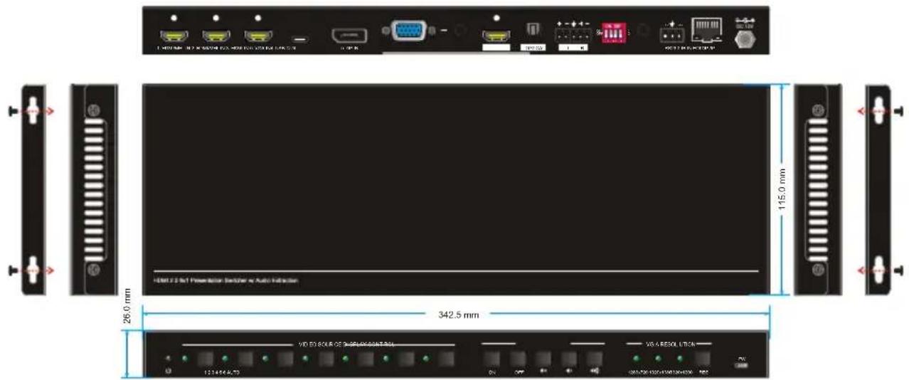 Alfatron ALF-SCU61E - Panel Drawing - 1