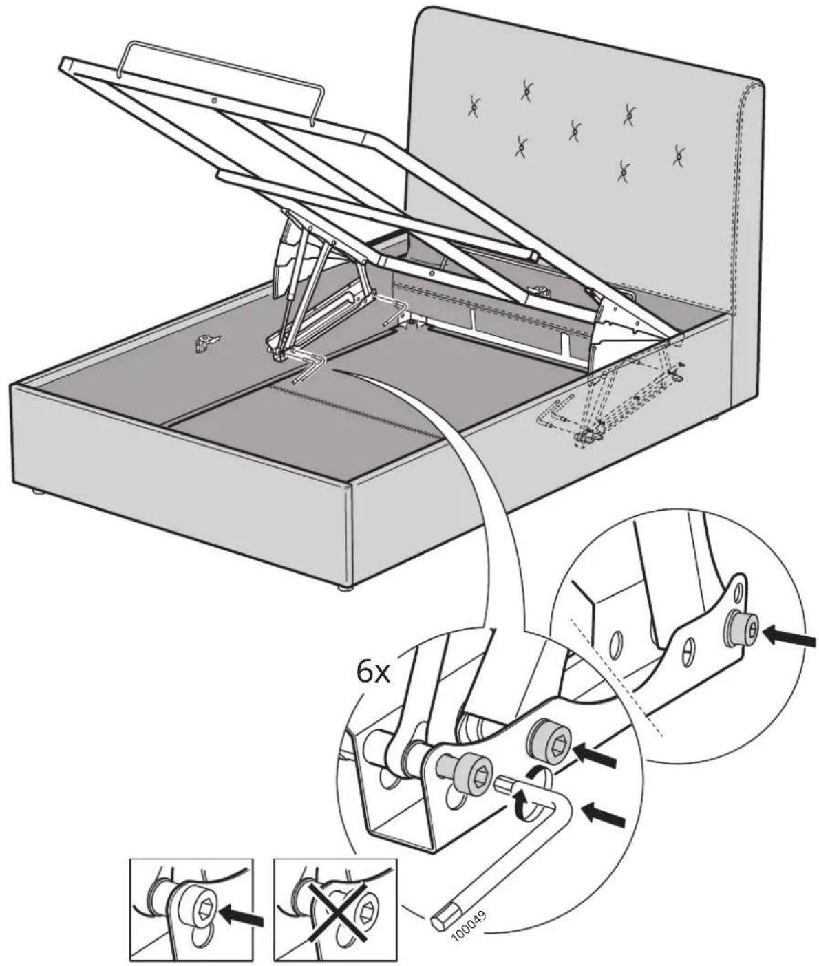 Technical diagram of a mechanical device with labeled parts and directional arrows indicating assembly or disassembly steps.