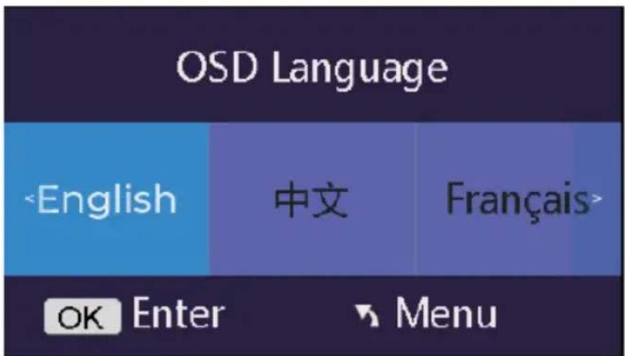 OSD Language OK Enter Menu