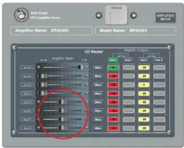 Audio Input DPA Amplifier Sector UO Router Amplifier Name: DPA2402 Model Name: DPA2402 Amplifier Inputs UO Router Amplifier Outputs 10/1 10/2 10/3 10/4 10/5 10/6 10/7 10/8 10/9 10/10 10/11 10/12 10/13 10/14 10/15 10/16 10/17 10/18 10/19 10/20 10/21 10/22 10/23 10/24 10/25 10/26 10/27 10/28 10/29 10/30 Amplifier Outputs -48 -49 -48 -49 -48 -49 -48 -49 -48 -49 -48 -49 -48 -49